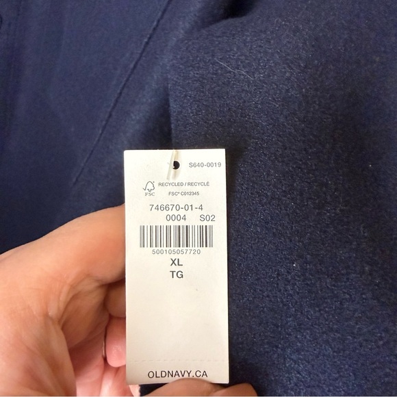 NWT Old Navy - Navy Blue Soft-Brushed Shacket - Men’s XL - Picture 4 of 5
